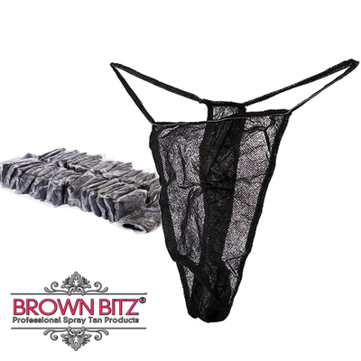 Disposable black knickers, thongs For beauty spray tan choose quantity - Brown Bitz                                                                                                                                                            .